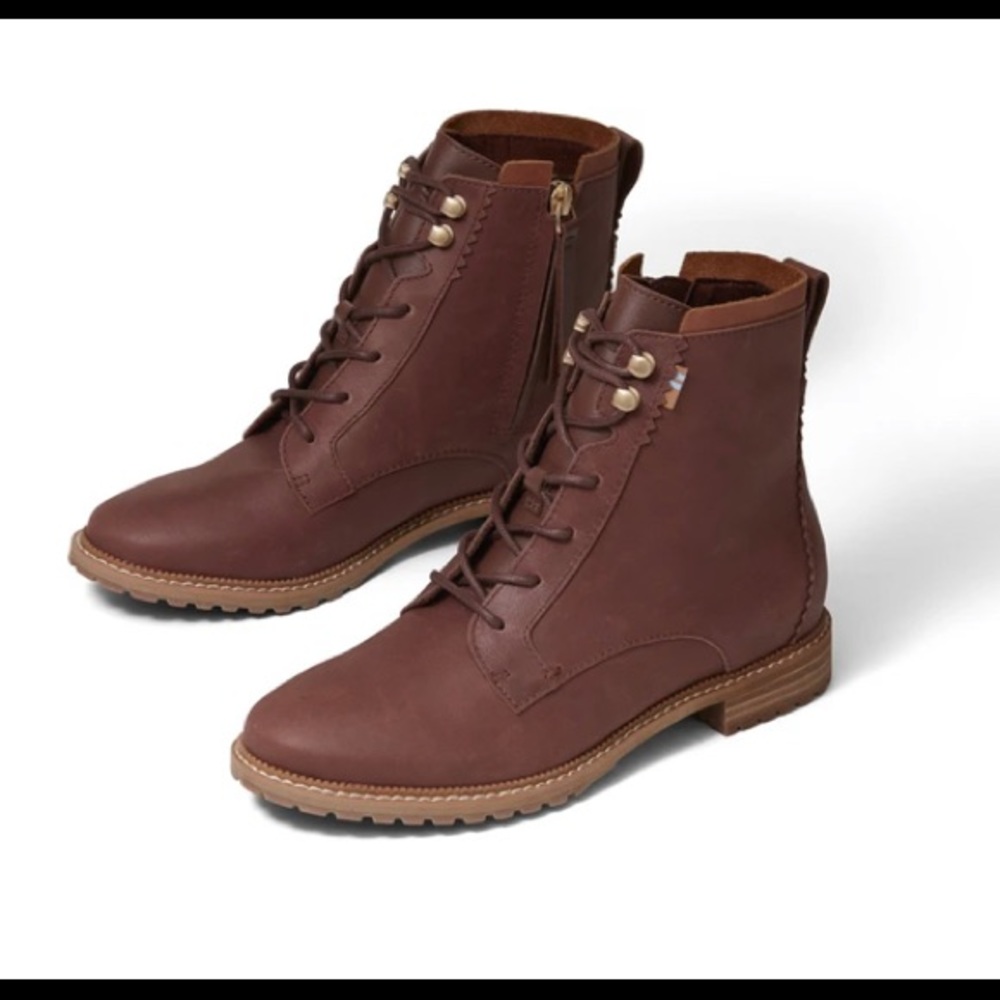 TOMS Nolita Penny Brown Leather Boots